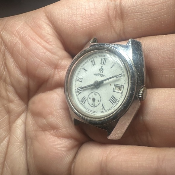 Vintage Rare FRAMONT Ladies Watch Subdial 29mm Swiss Made Manual Wind For Repair main image 7